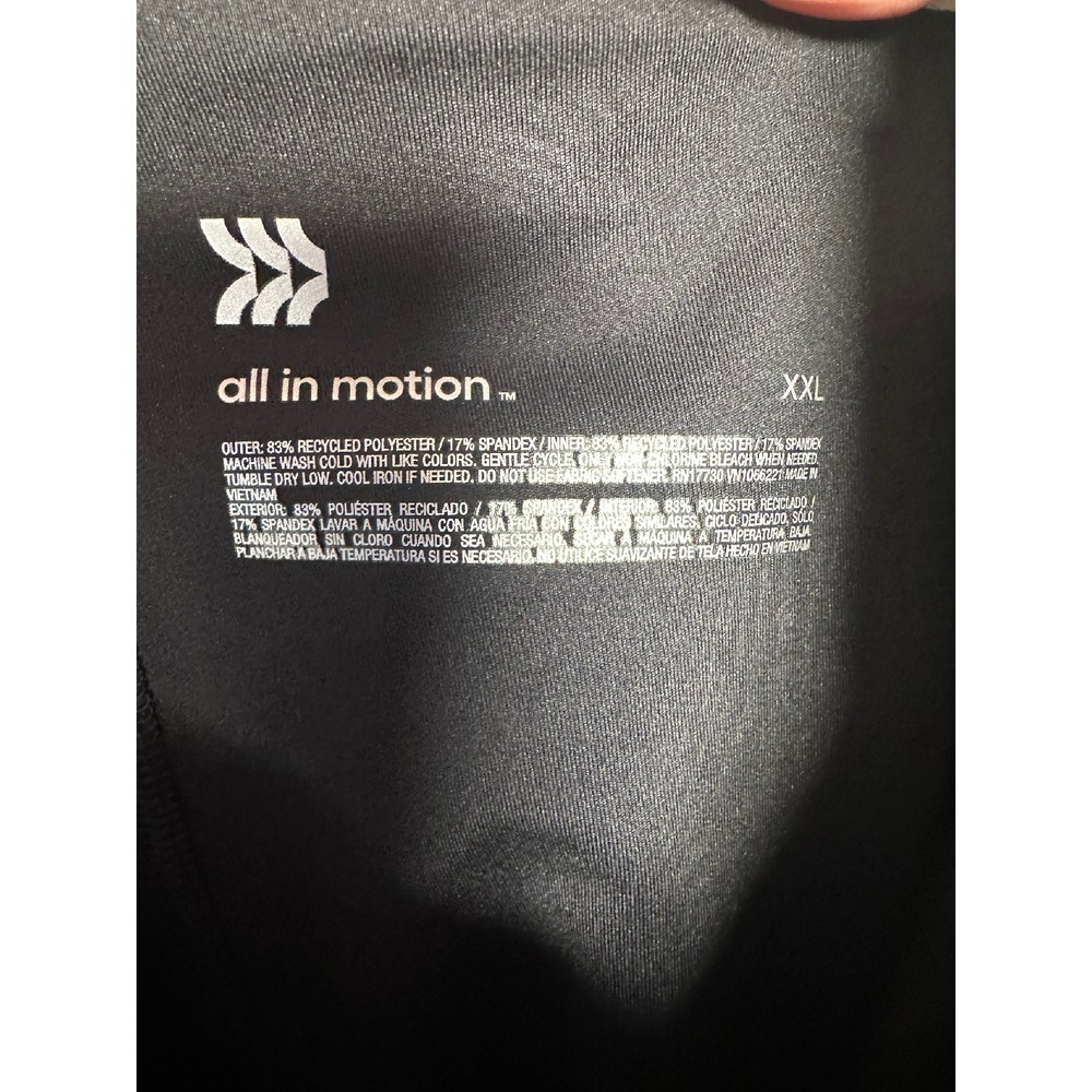 NWT! All in Motion Black Skort High-Rise Slim Fit Athletic Skirt Shorts XXL - Picture 7 of 7